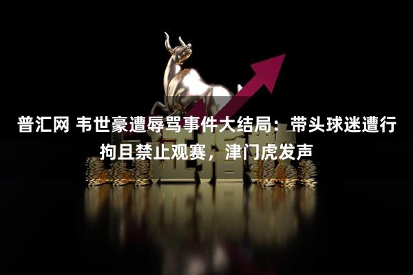 普汇网 韦世豪遭辱骂事件大结局：带头球迷遭行拘且禁止观赛，津门虎发声
